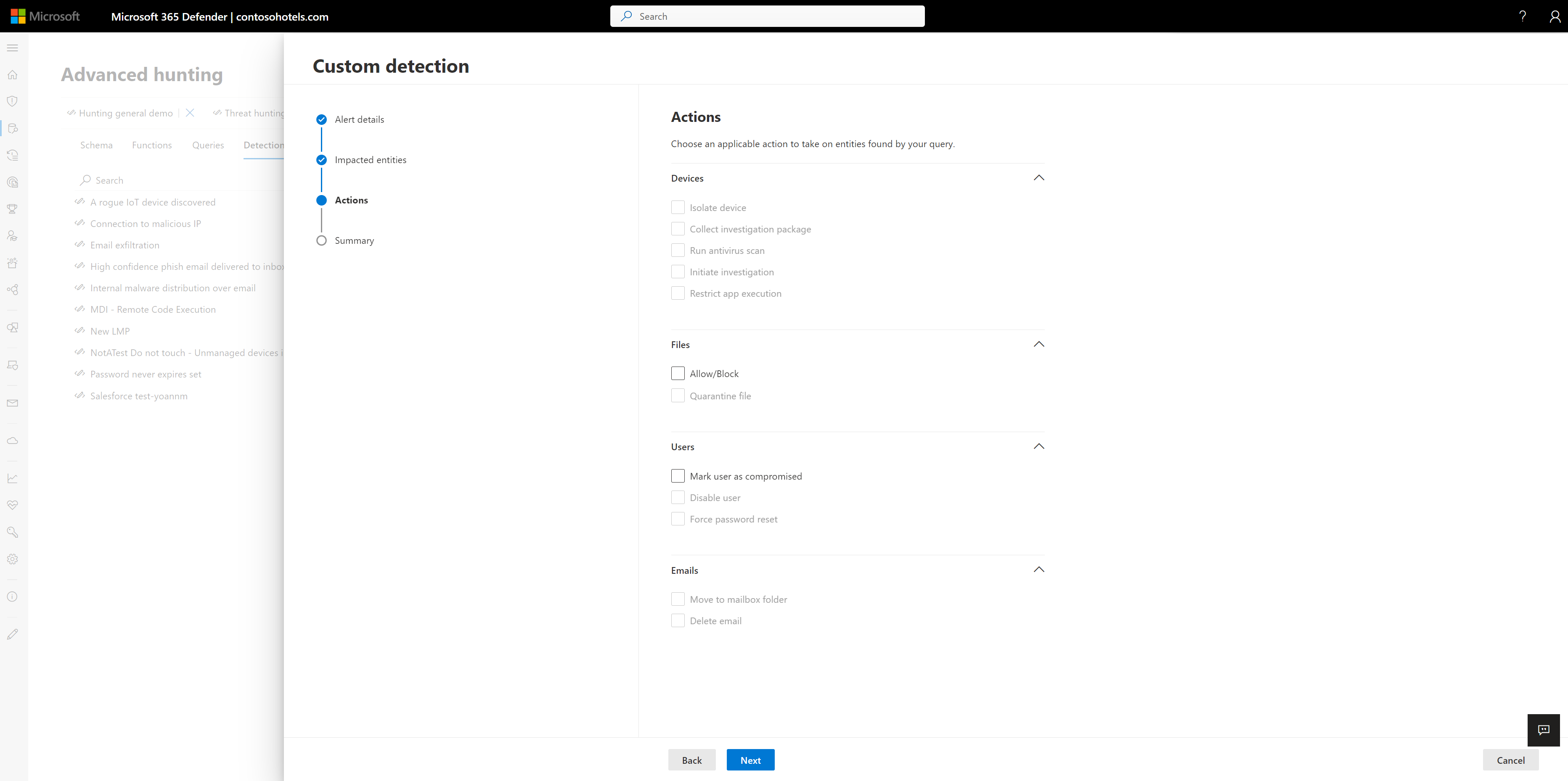 screenshot of Microsoft Defender XDR